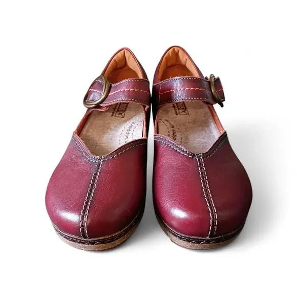 PIKOLINOS GRANADA Shoes US 6.5 7 EU 37 Closed Toe Leather Mary Jane Arcilla - Picture 3 of 5